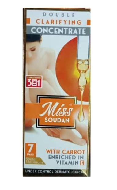 MISS SUDAN" Double Concentrate Super Lightening Gluta - Papaya Vitamin E