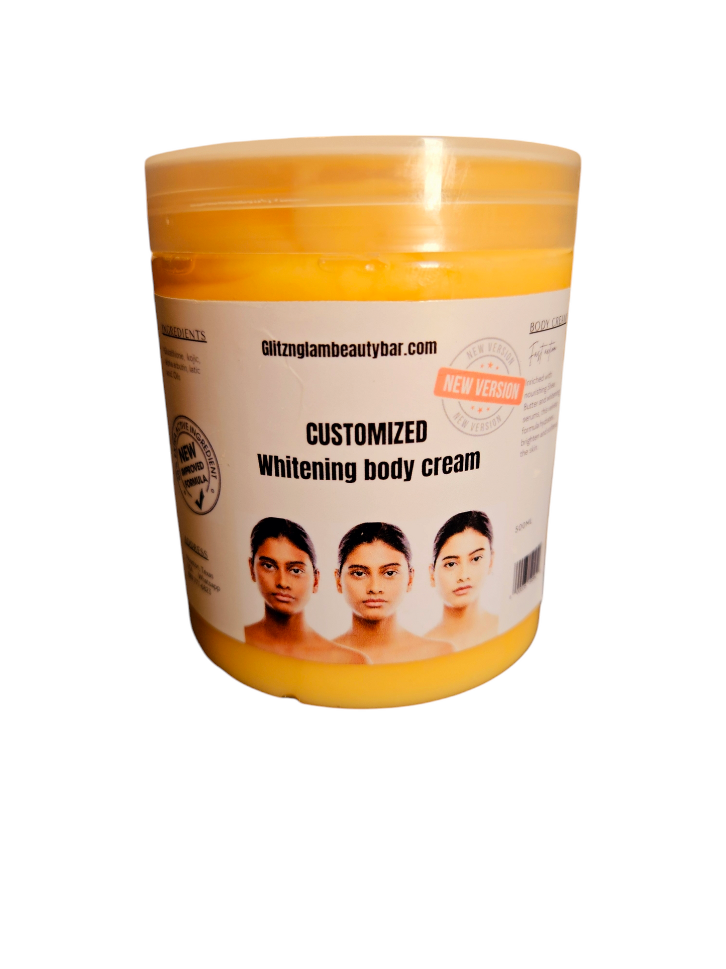 Customized body cream 16oz